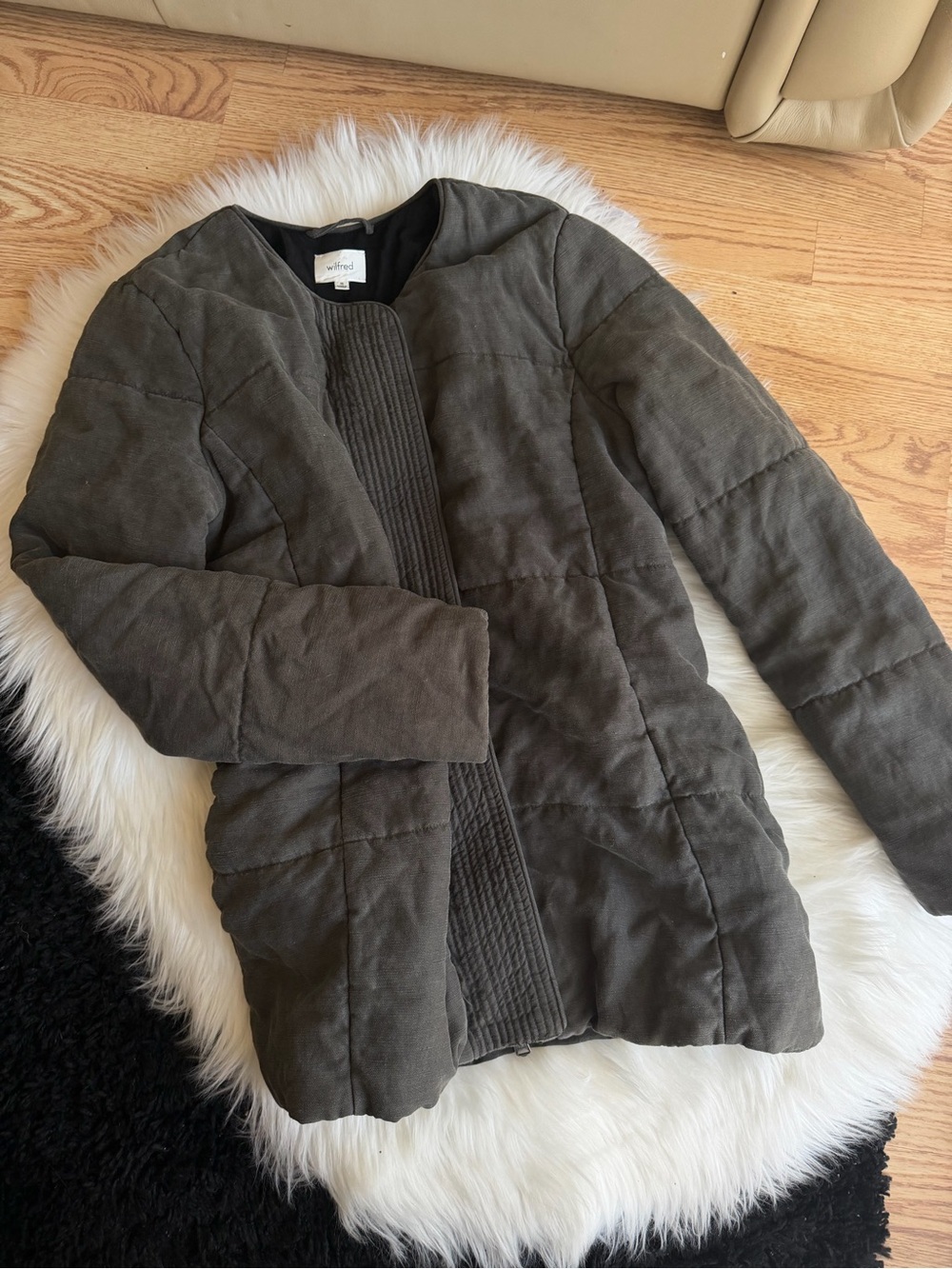 Aritzia Wilfred quilted oversized jacket